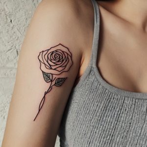 small rose tattoos hand