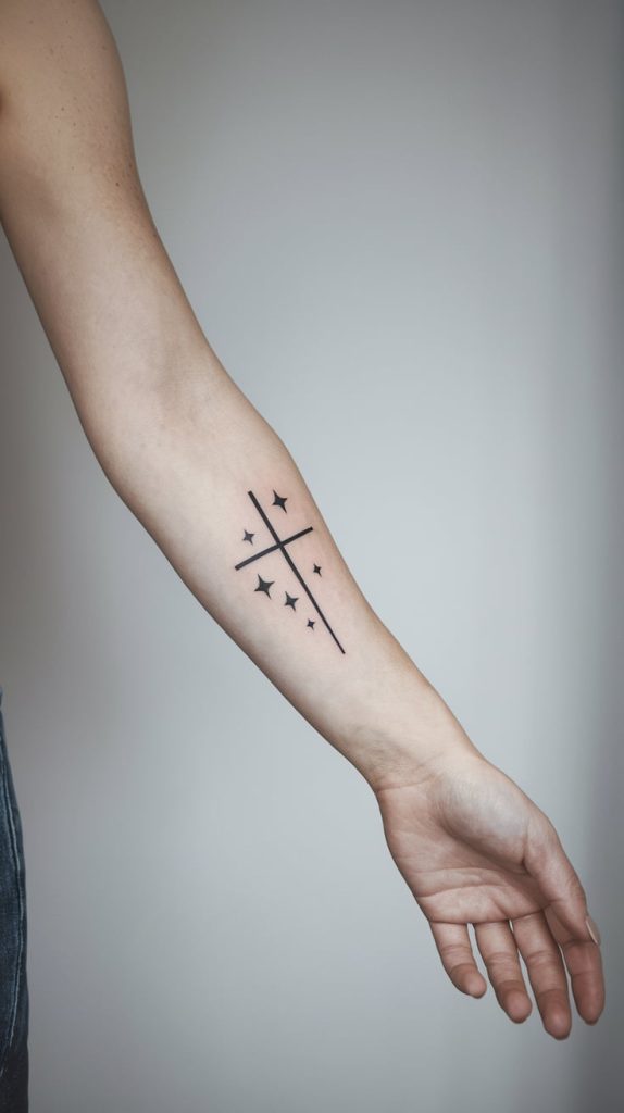 small simple cross tattoo designs