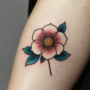 small tattoo on leg for girl