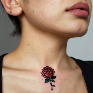 Simple small rose tattoo designs