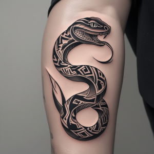 snake flower tattoo