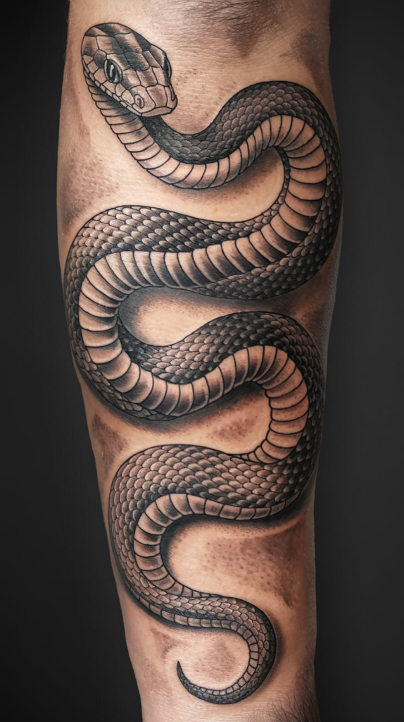 snake skeleton tattoo