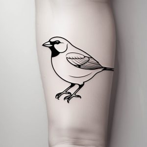 sparrow bird tattoo