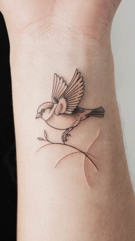 sparrow tattoo design