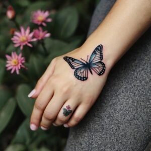 tattoo designs on hand butterfly