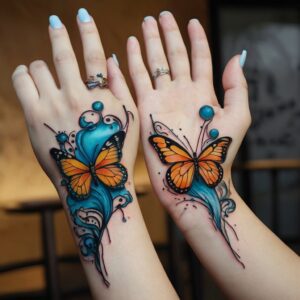 tattoo designs on hand butterfly