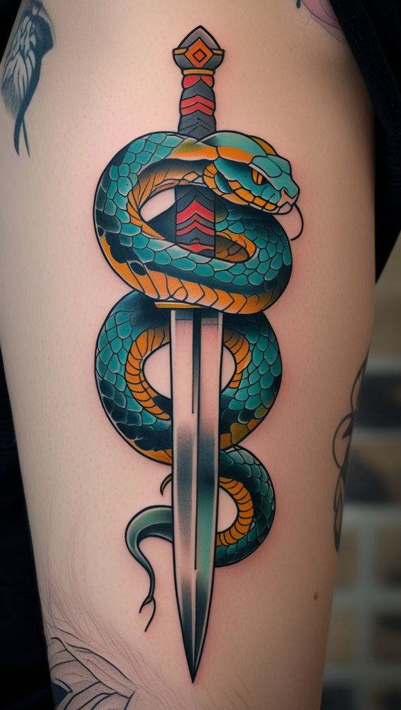 traditional snake tattoo