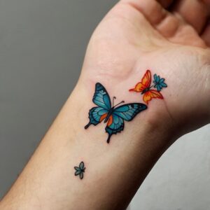 wrist small butterfly tattoo