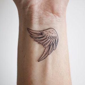 angel wing tattoo