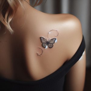 back shoulder tattoo for girl