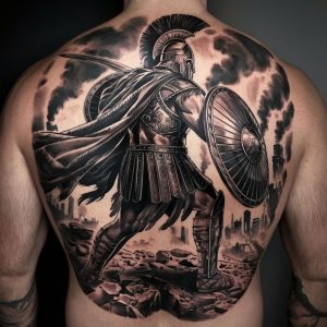 back shoulder tattoos male