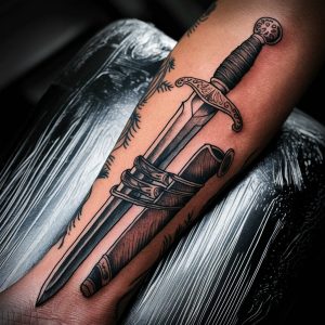 back sword tattoo