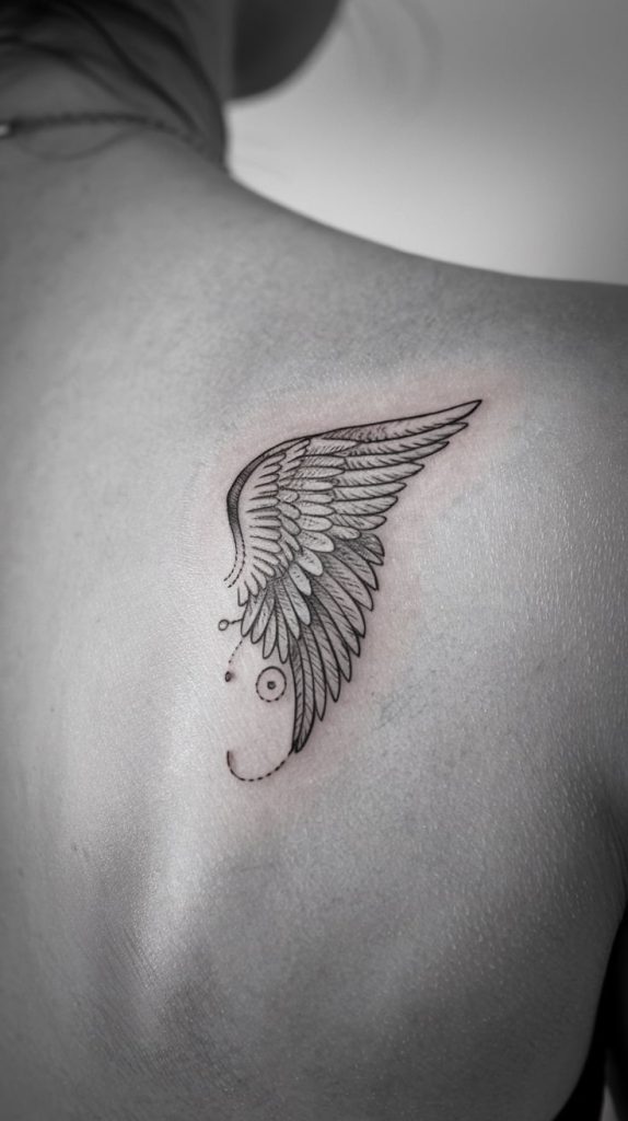 back tattoos of angel wings