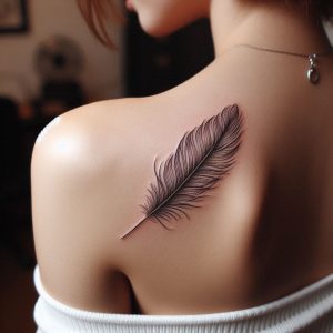 bird tattoos on side of shoulder for girls