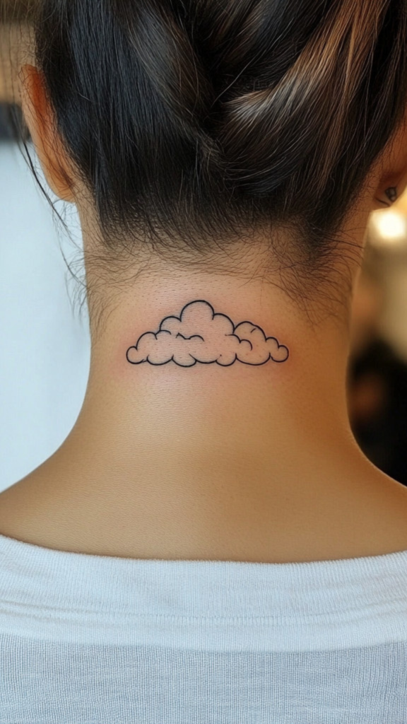 black cloud tattoo and piercing