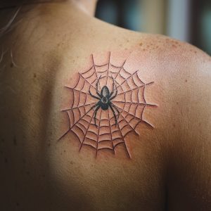 black widow spider tattoo