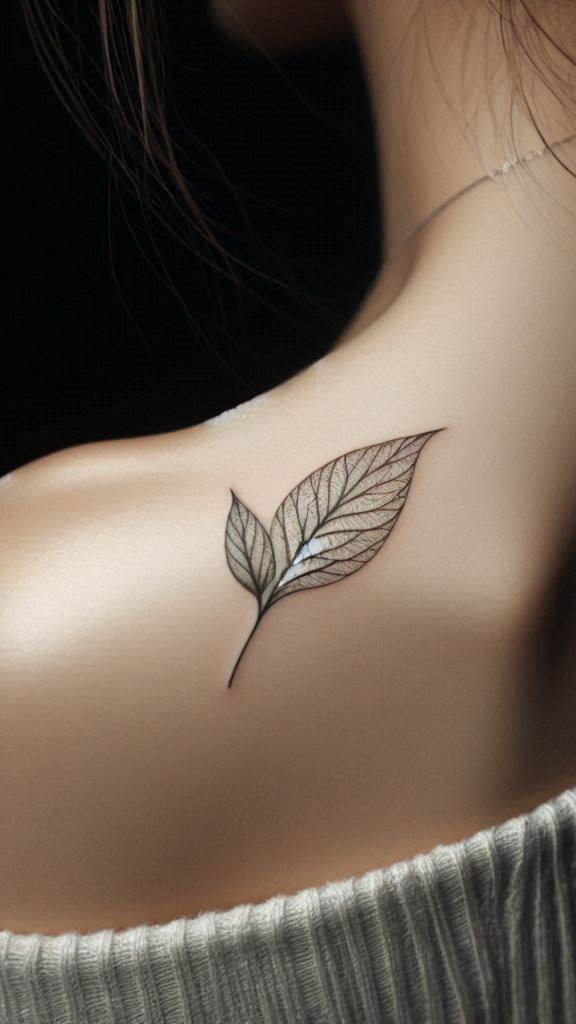 girl tattoos for shoulder blade