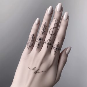 hand ring tattoo mom dad