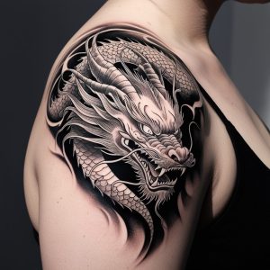 japanese dragon back tattoo