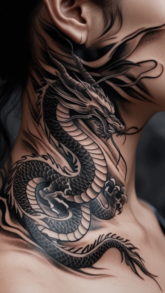 japanese dragon tattoo sketch