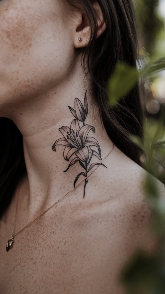 lilium flower tattoo