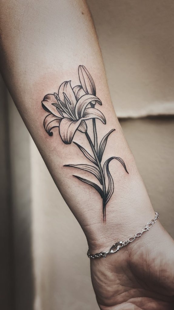 lily design tattoo