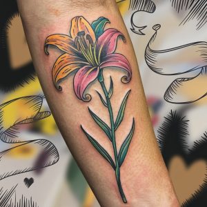 lily tattoo template