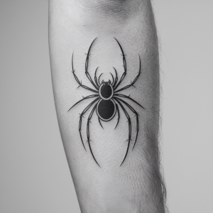 spider web on the elbow tattoo