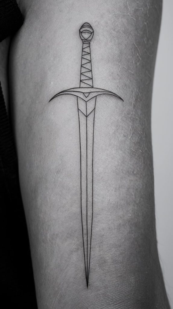 sword tattoo forearm