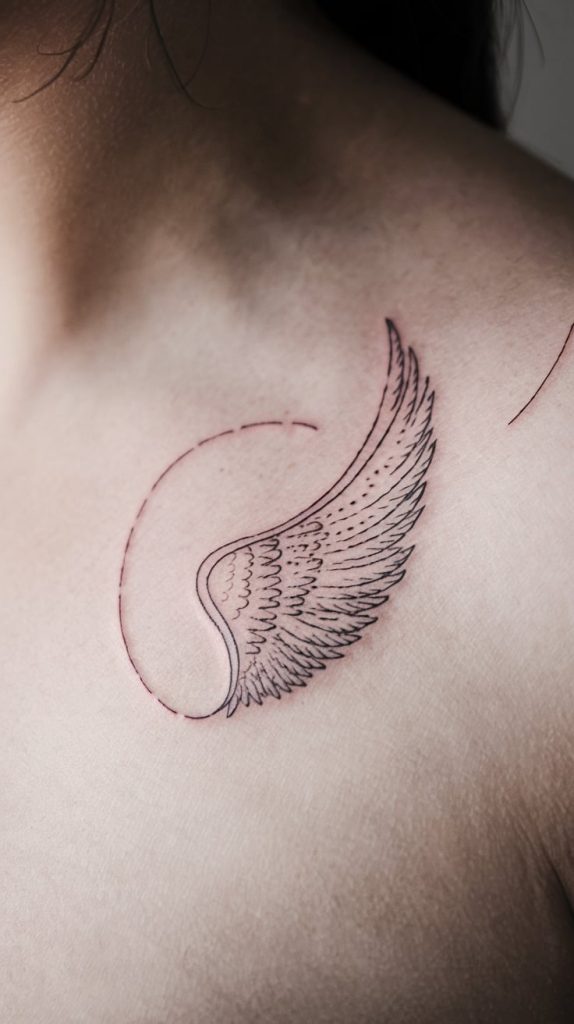 wings back tattoo